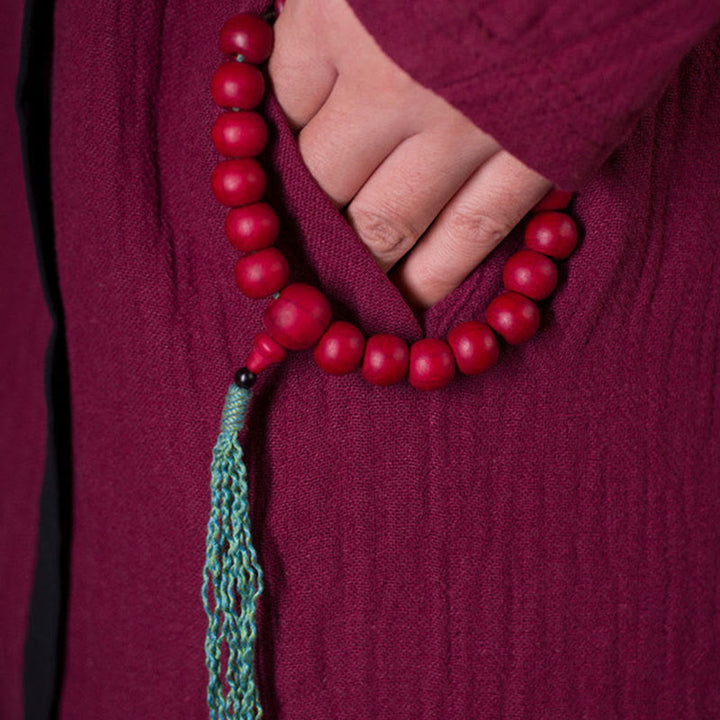 Buddha Stonesアベリア・ビフローラ 木製 邪気払い 手首用Mala