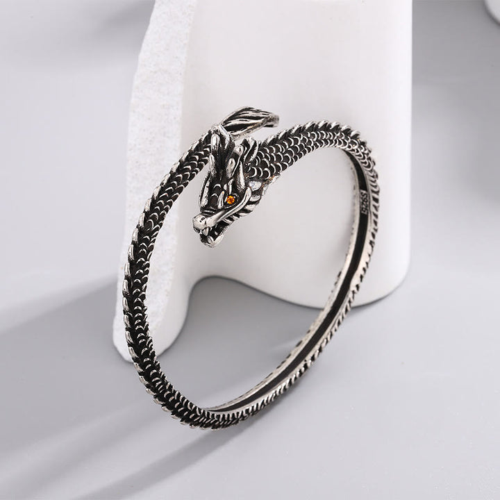 Buddha Stones龍の鱗模様 幸運の守護ブレスレットバングル