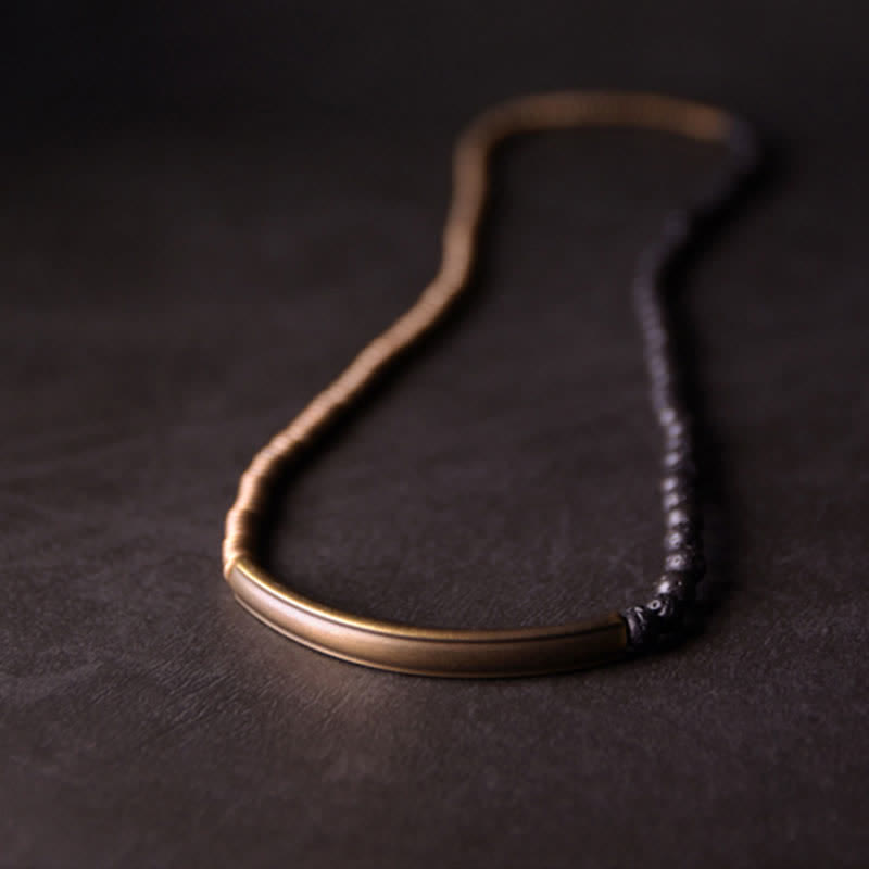 Buddha Stonesヴィンテージ溶岩銅サポートブレスレット