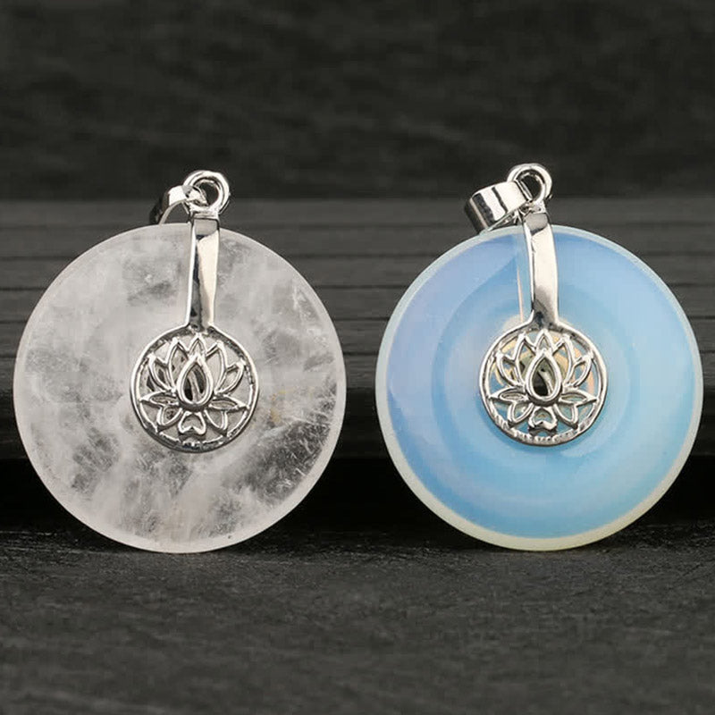 Buddha Stones各種クリスタルアメジストピンククリスタルロータスヒーリングネックレスペンダント - image 23