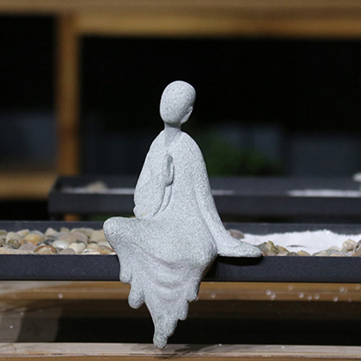 Buddha Stones瞑想 仏陀 僧侶 静寂 家の装飾