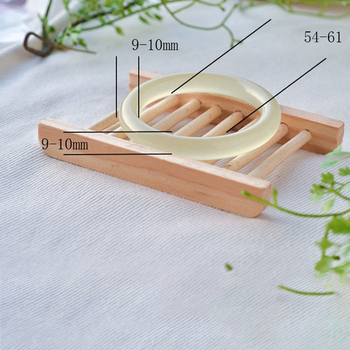 Buddha Stones天然アフガニスタン翡翠 カフブレスレット バングル