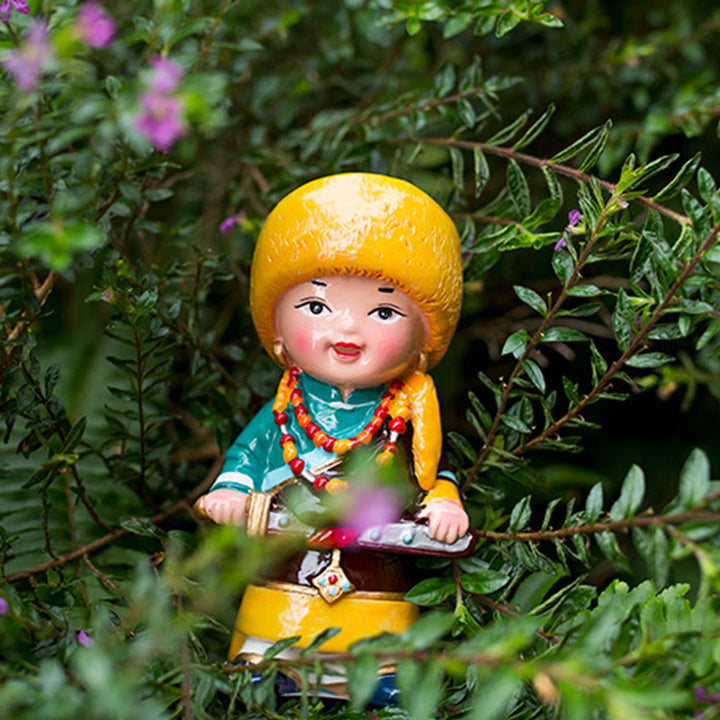 Buddha Stones手描き チベット フィギュア クリエイティブ ホーム オフィス 車 装飾 オーナメント