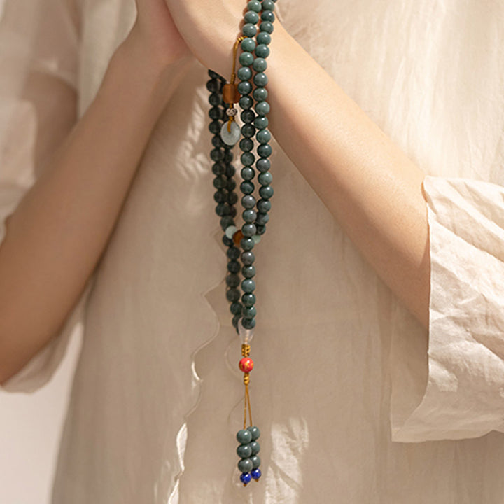 Buddha Stones108 ビーズ 菩提樹の祝福 瞑想ブレスレットMala