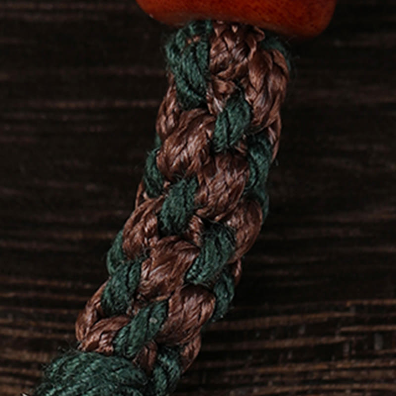 Buddha Stonesハンドメイド チベットシルバー 925 スターリングシルバー ザキラム 富の女神 ラクダの骨 守護 編み込みブレスレット