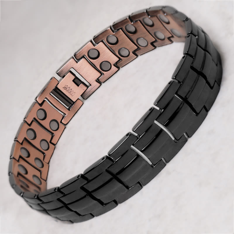 ヴィンテージ マグネティック ソリッド銅 カフブレスレット バングル