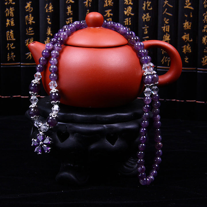 Buddha Stonesチベットアメジスト祝福ブレスレット