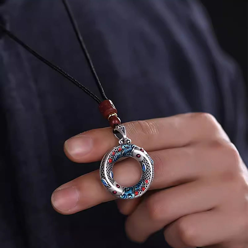 Buddha Stonesの平和バックル銅富幸運ネックレスペンダント