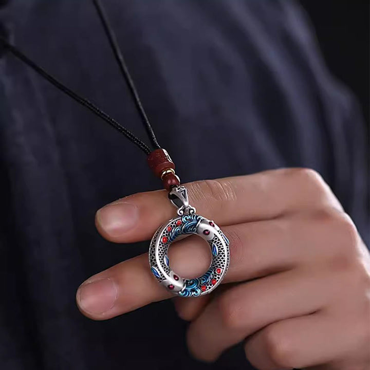 Buddha Stonesの平和バックル銅富幸運ネックレスペンダント