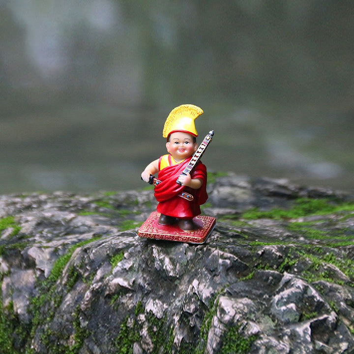 Buddha Stones手描き チベット ラマ像 彫刻 クリエイティブ ホーム オフィス 車 装飾 オーナメント