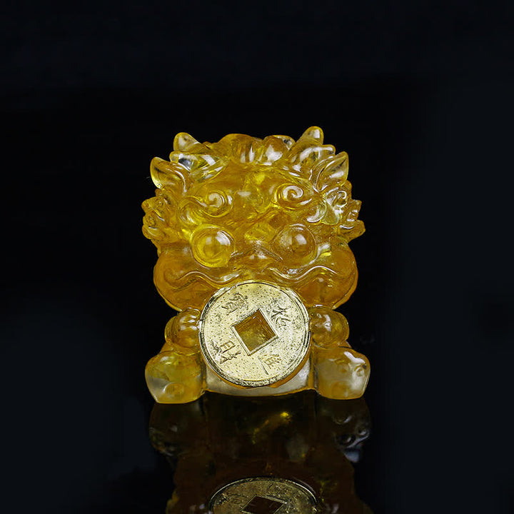 Buddha Stones手作り かわいい 貔貅 金貨 クリスタル 風水 エネルギー 富 幸運 家の装飾