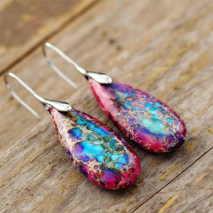 Buddha Stones皇帝石 水晶 幸福のイヤリング