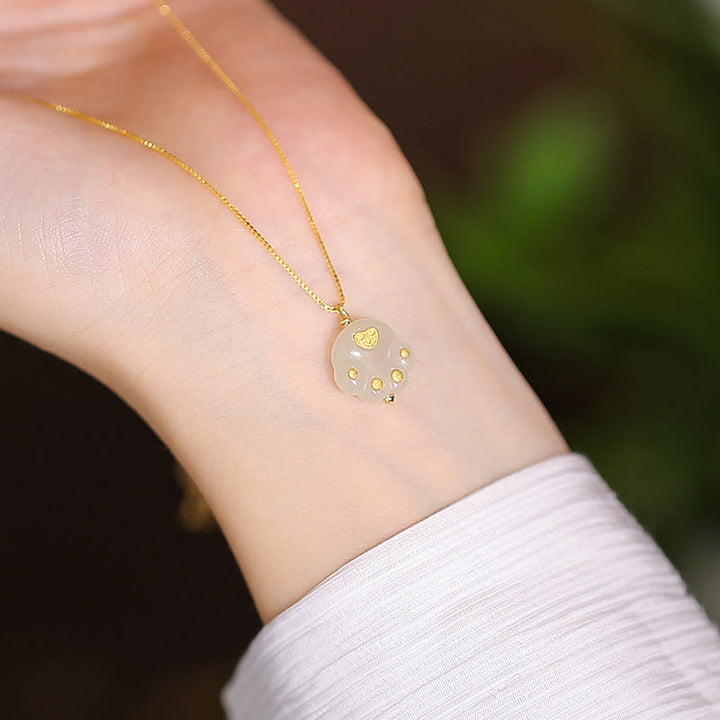 Buddha Stones925 スターリングシルバー 天然和田翡翠 シアン翡翠 幸運の笑う仏陀 蝶のネックレスペンダント - 和田玉猫爪 - image 19