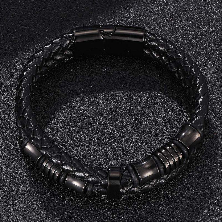 Buddha Stonesの重ね革編み幸運ブレスレット