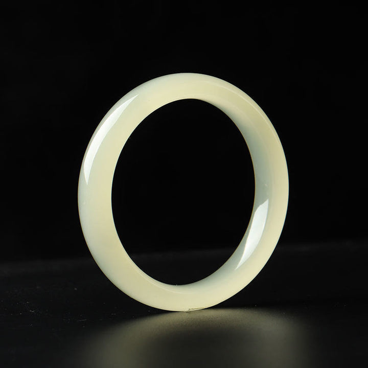 Buddha Stones天然アフガニスタン翡翠 カフブレスレット バングル