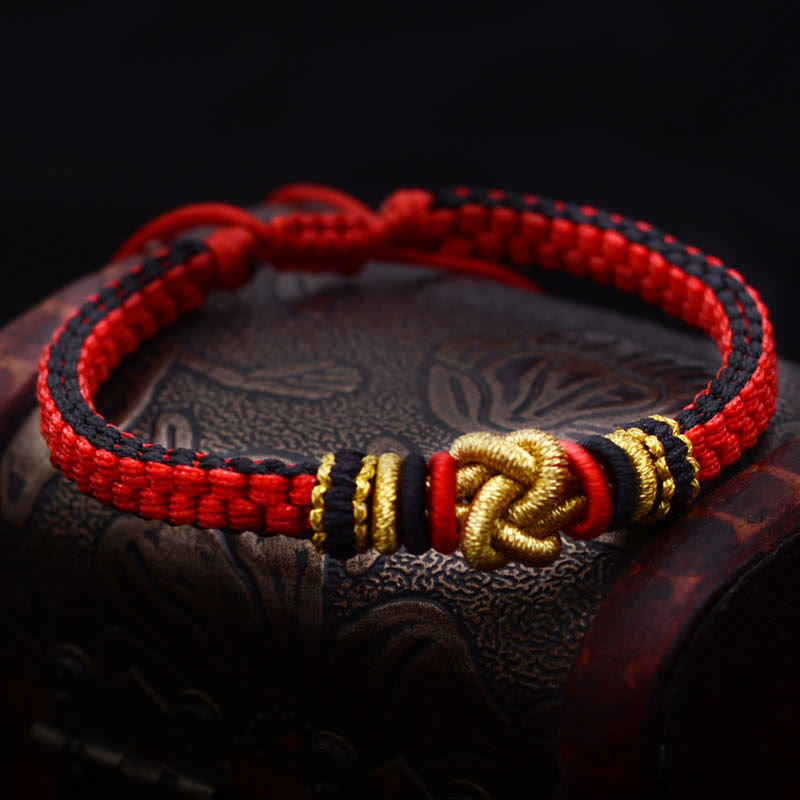 Buddha Stonesカラフルロープ 真実の愛の結び目 幸運 ハンドメイドブレスレット