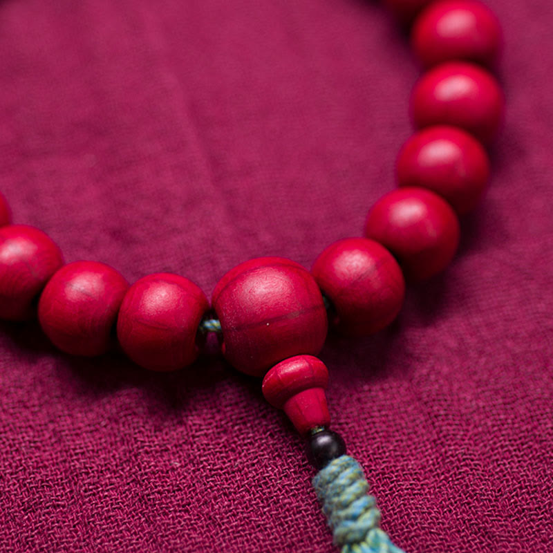 Buddha Stonesアベリア・ビフローラ 木製 邪気払い 手首用Mala