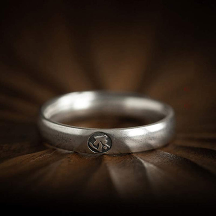 Buddha Stones925 スターリングシルバー十二支誕生仏の祝福 カップルリング