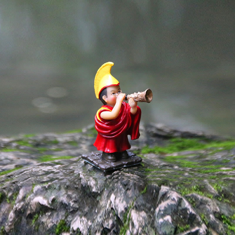 Buddha Stones手描き チベット ラマ像 彫刻 クリエイティブ ホーム オフィス 車 装飾 オーナメント