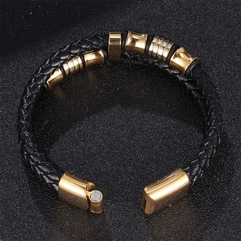 Buddha Stonesの重ね革編み幸運ブレスレット