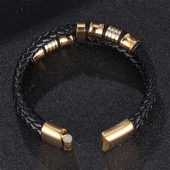 Buddha Stonesの重ね革編み幸運ブレスレット