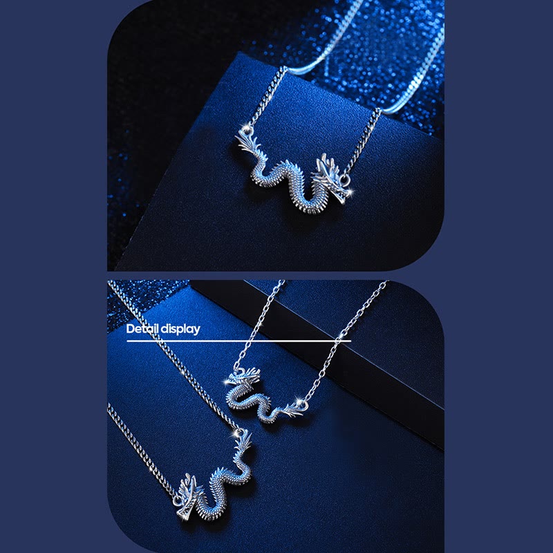 Buddha Stones925スターリングシルバー 龍年 縁起の良い龍の守護チェーンネックレスペンダント - image 6