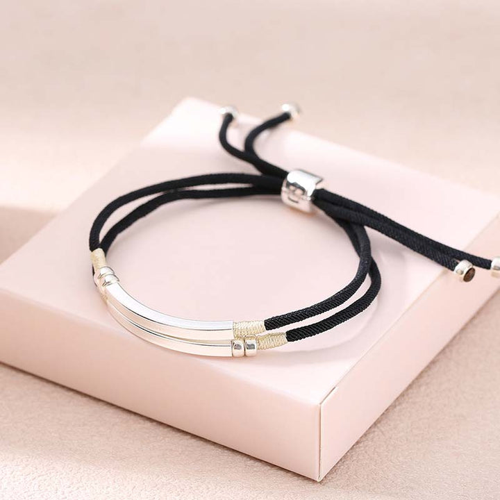 Buddha Stones925 スターリングシルバー レッドストリング レイヤードブレイドブレスレット