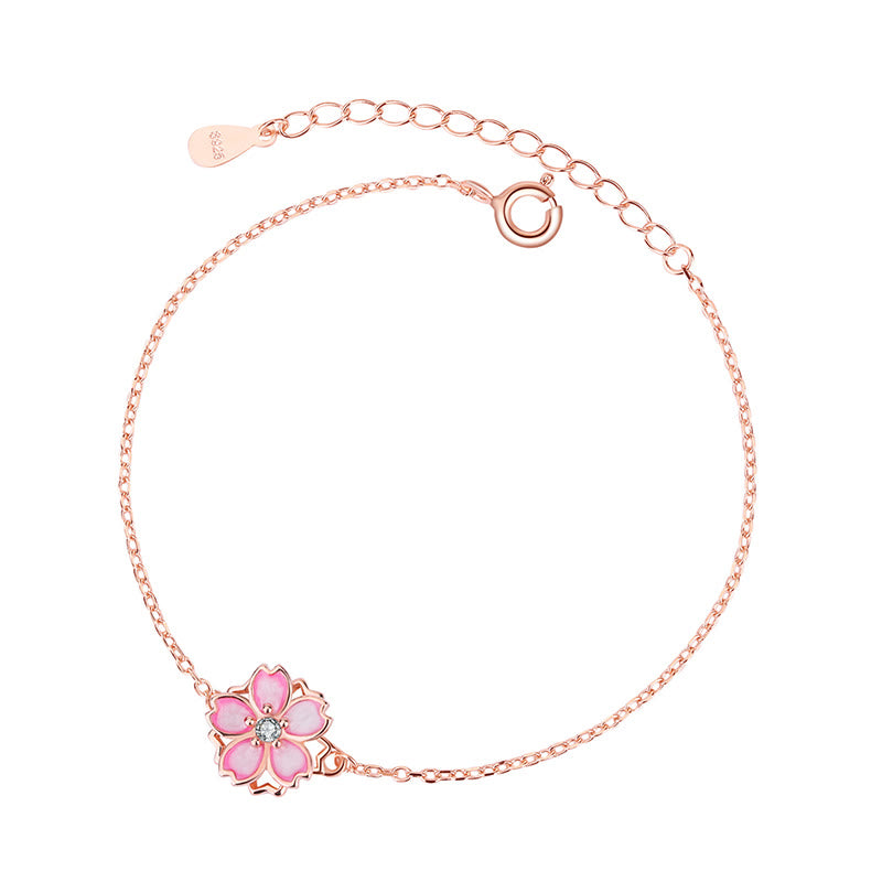 Buddha Stones925スターリングシルバー 桜の祝福チェーンブレスレット 回転リング - image 6