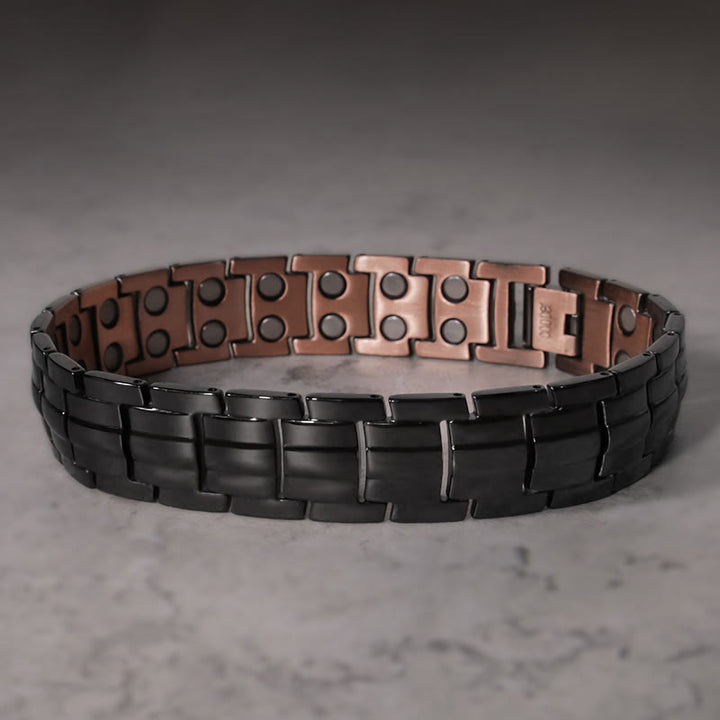 ヴィンテージ マグネティック ソリッド銅 カフブレスレット バングル