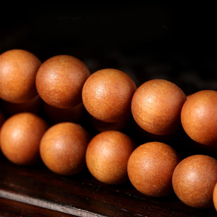 Buddha Stonesチベット白檀 蓮 悟りのチャームMalaブレスレット