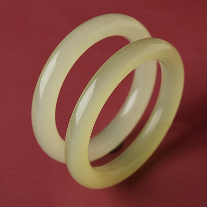 Buddha Stones天然アフガニスタン翡翠 カフブレスレット バングル