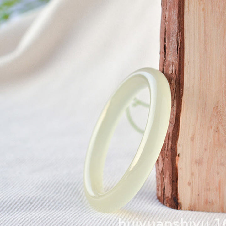 Buddha Stones天然アフガニスタン翡翠 カフブレスレット バングル