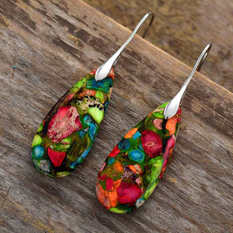 Buddha Stones皇帝石 水晶 幸福のイヤリング