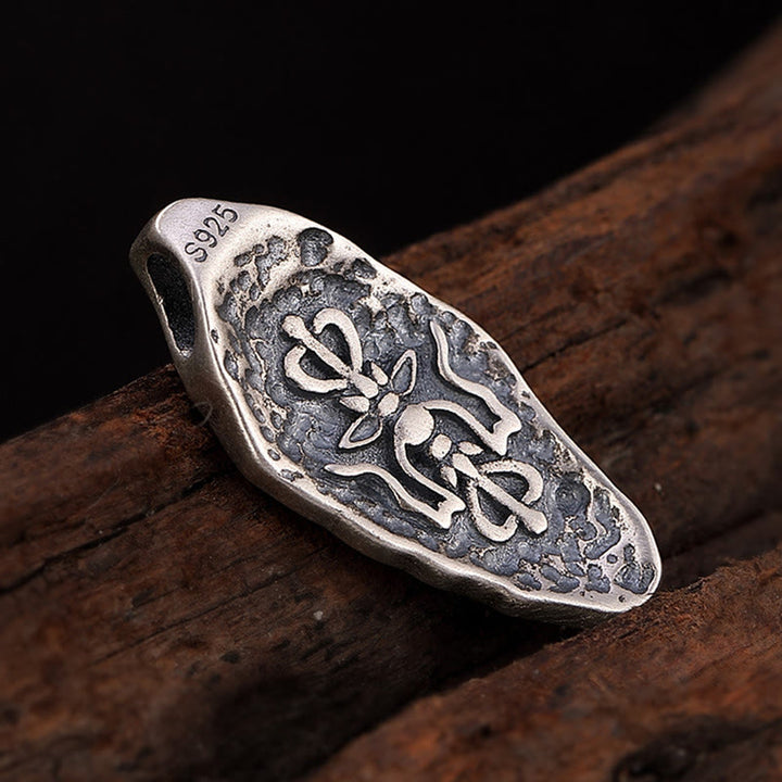 Buddha Stonesチベット 925 スターリングシルバーオーム・マニ・パドメ・フムドルジェヴァジュラ 彫刻 強さ ネックレス ペンダント - image 9
