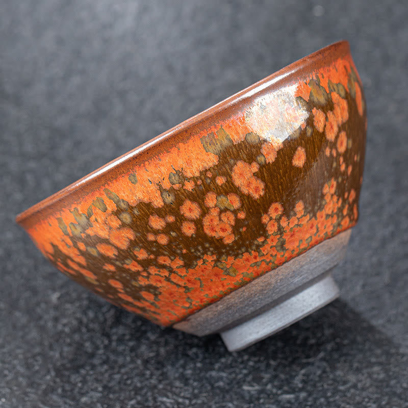 Buddha Stonesの花が咲く模様の中国建展窯変陶器ティーカップカンフーティーカップボウル