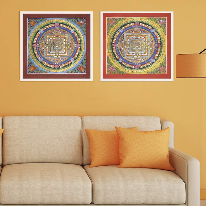 Buddha Stonesチベットタンカ画 祝福 手作り装飾