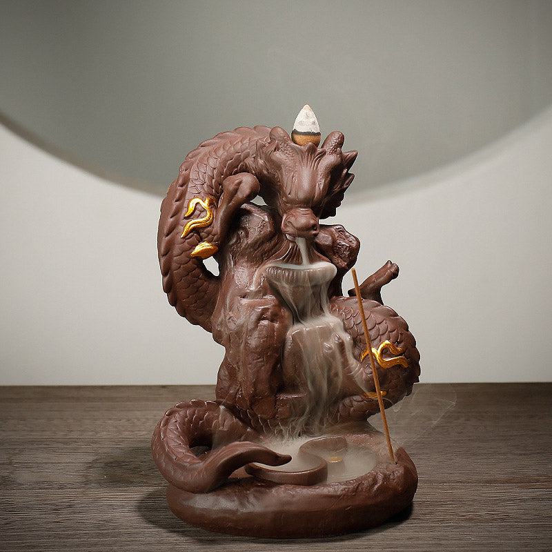 Buddha Stonesチベット龍守護香炉装飾