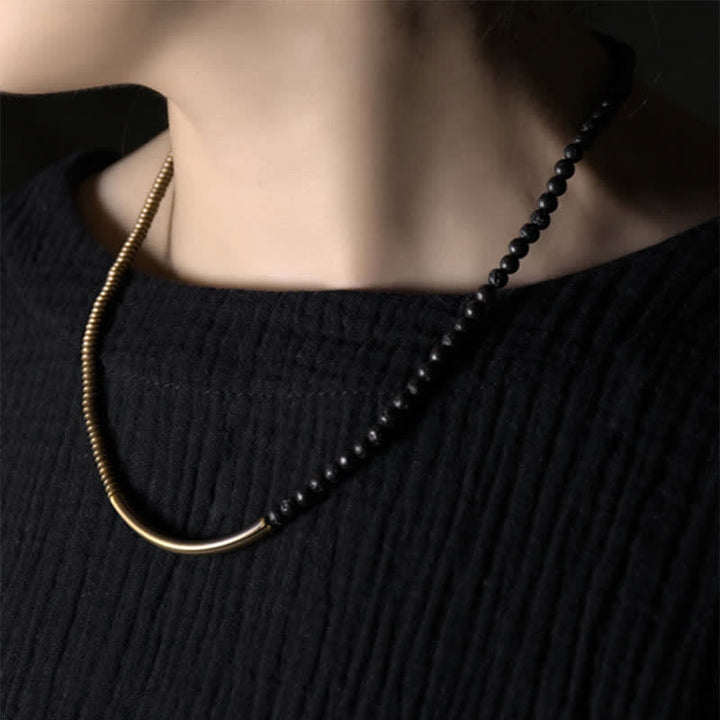 Buddha Stonesヴィンテージ溶岩銅サポートブレスレット