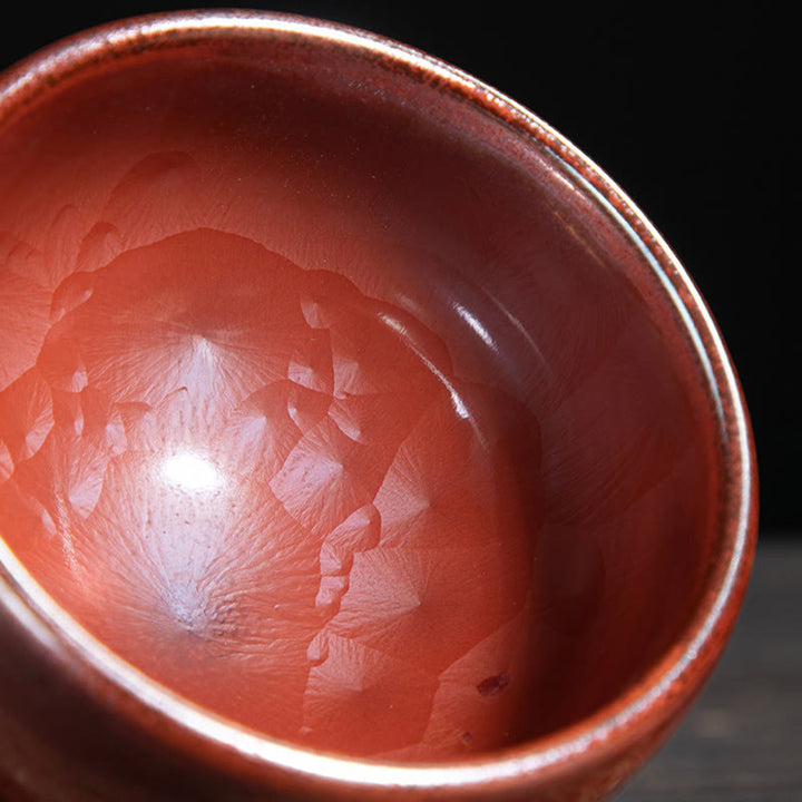 Buddha Stones手作り 中国 建禅 蓮華デザイン 陶器 ティーカップ カンフー ティーカップ