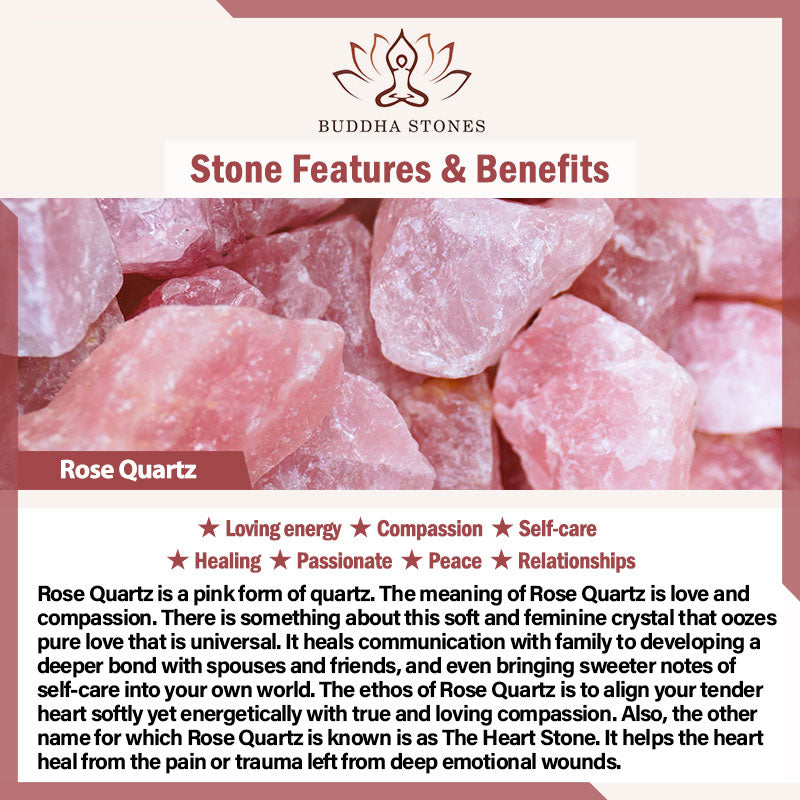 Buddha Stones天然ローズクォーツ ラブケアリングブレスレット バングル - image 11