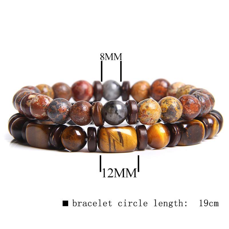 Buddha Stones2個入り ヒーリングクリスタル エンペラーストーン タイガーアイ ビーズブレスレット