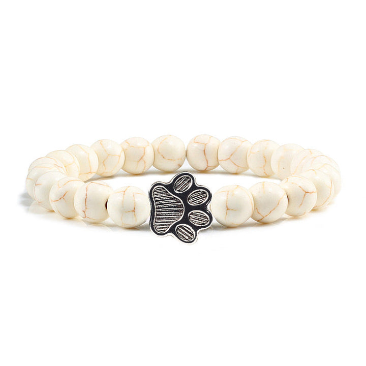 Buddha Stones 「犬を救おう」ストーンブレスレット - 白いビーズ - image 16