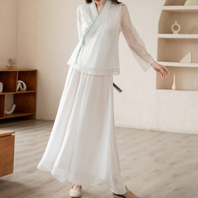 Buddha Stonesレトロ 祈り 禅 スピリチュアル 瞑想 練習 シフォン 服 レディース セット