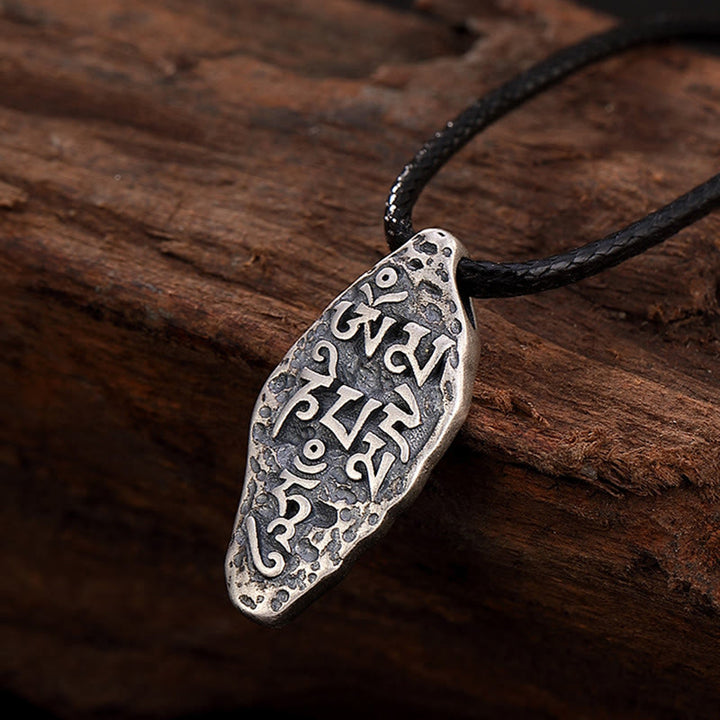 Buddha Stonesチベット 925 スターリングシルバーオーム・マニ・パドメ・フムドルジェヴァジュラ 彫刻 強さ ネックレス ペンダント - image 16