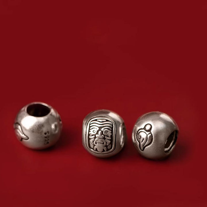Buddha Stones925 スターリングシルバー チベット ザキラム 富と幸運の女神 ロープブレスレット