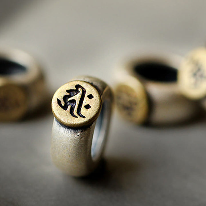 Buddha Stones925スターリングシルバー十二支誕生仏ホワイトクリスタル 瞑想 トリプルラップブレスレット - image 5