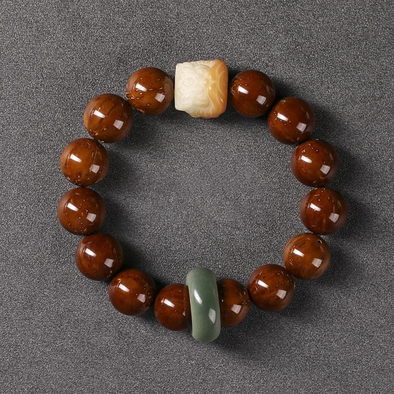 Buddha Stones紫菩提樹の種踊る獅子の知恵のブレスレット