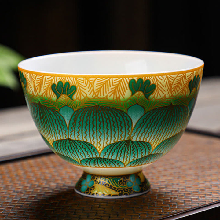 Buddha Stones蓮 陶器 ティーカップ フラワー ティーカップ 100ml