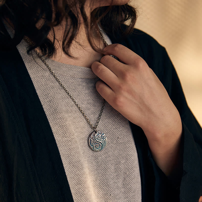 Buddha Stones990 スターリングシルバー 陰陽 水と火のバランスネックレスペンダント - image 11