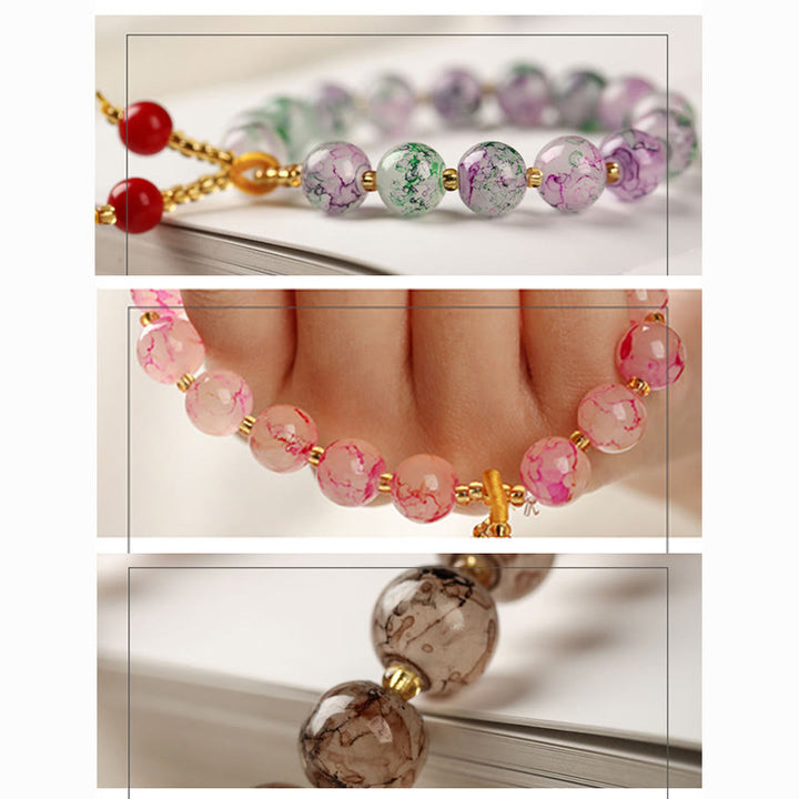 Buddha Stones琉璃ガラスビーズ 祝福 ハーモニーブレスレット